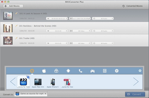 Select Same as source for mp4 as output format