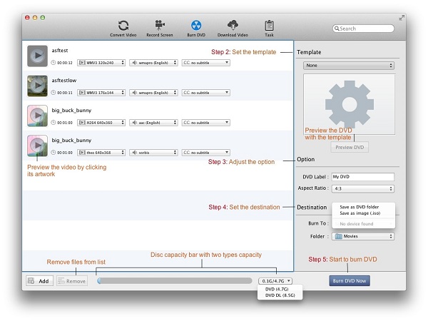 Steps about burning iTunes movies to DVD