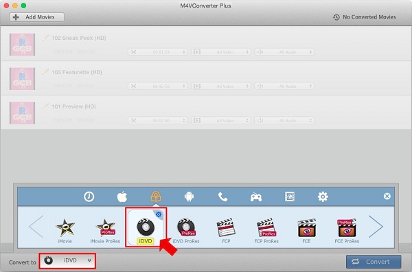 Convert iTunes TV shows for iDVD