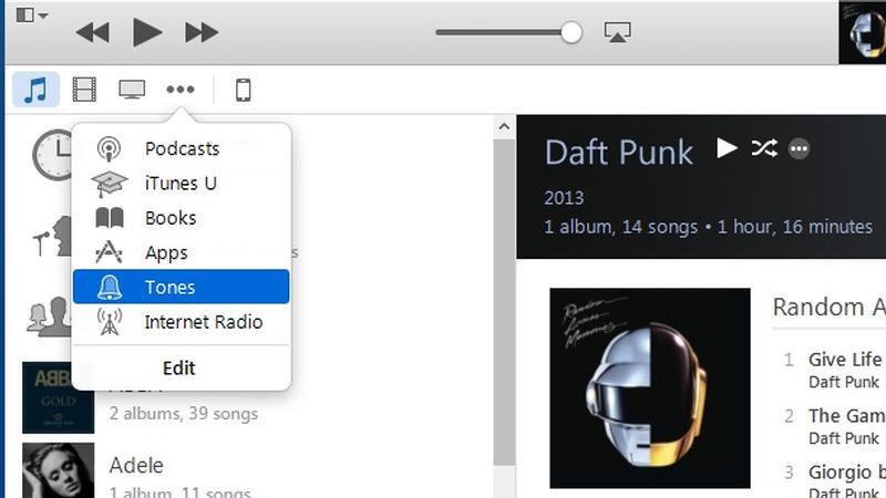 add M4R audio to the iTunes library