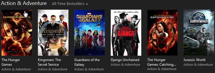 iTunes Action & Adventure movies 