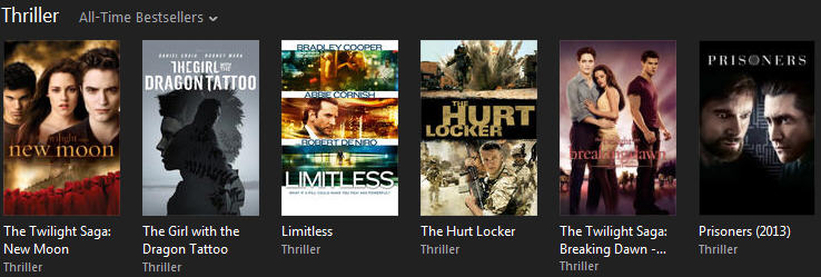 iTunes Thriller Movies