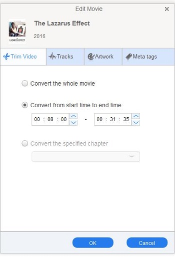Edit the added iTunes videos as you like