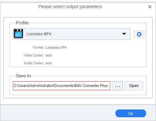 Output formats settings