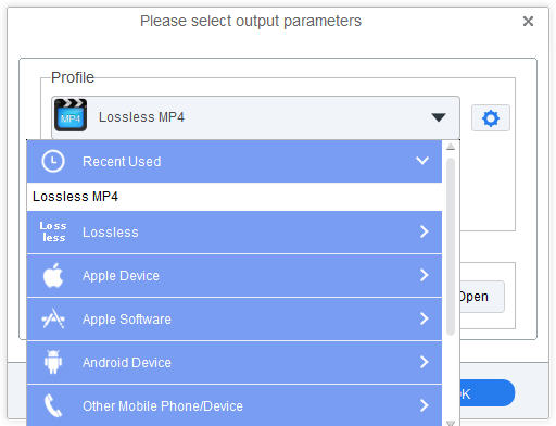 The interface of the M4V to MP4 Converter